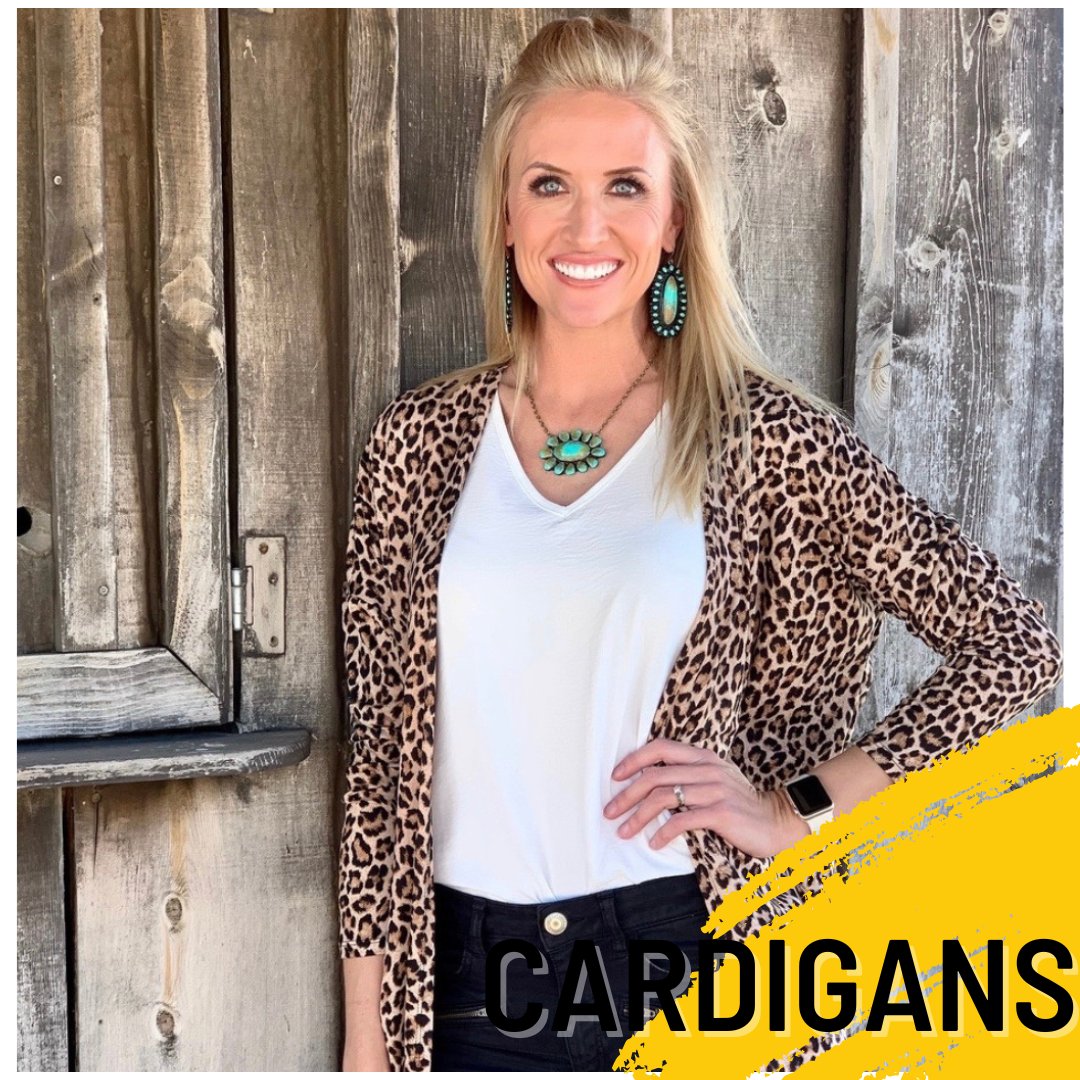 Shop our stylish cardigans that are the perfect layering piece for the rodeo, a cozy evening at home, or a night out on the town! 