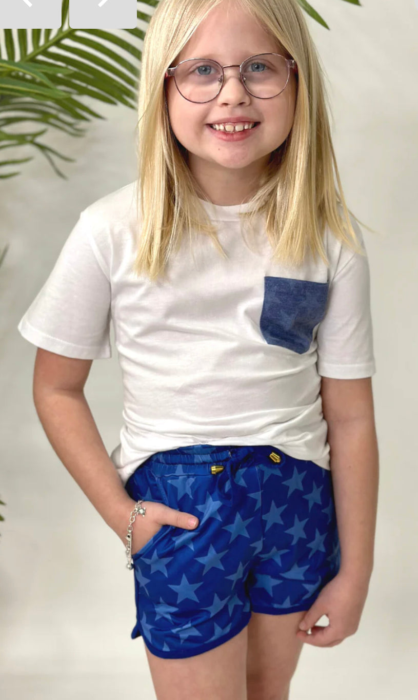 Kids All Star Drawstring Shorts - Forever Western Boutique