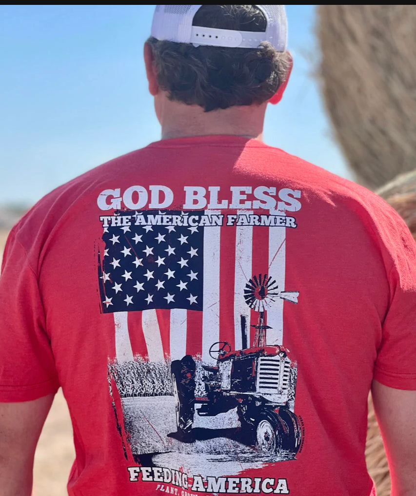 God Bless The Farmer Tee - Forever Western Boutique