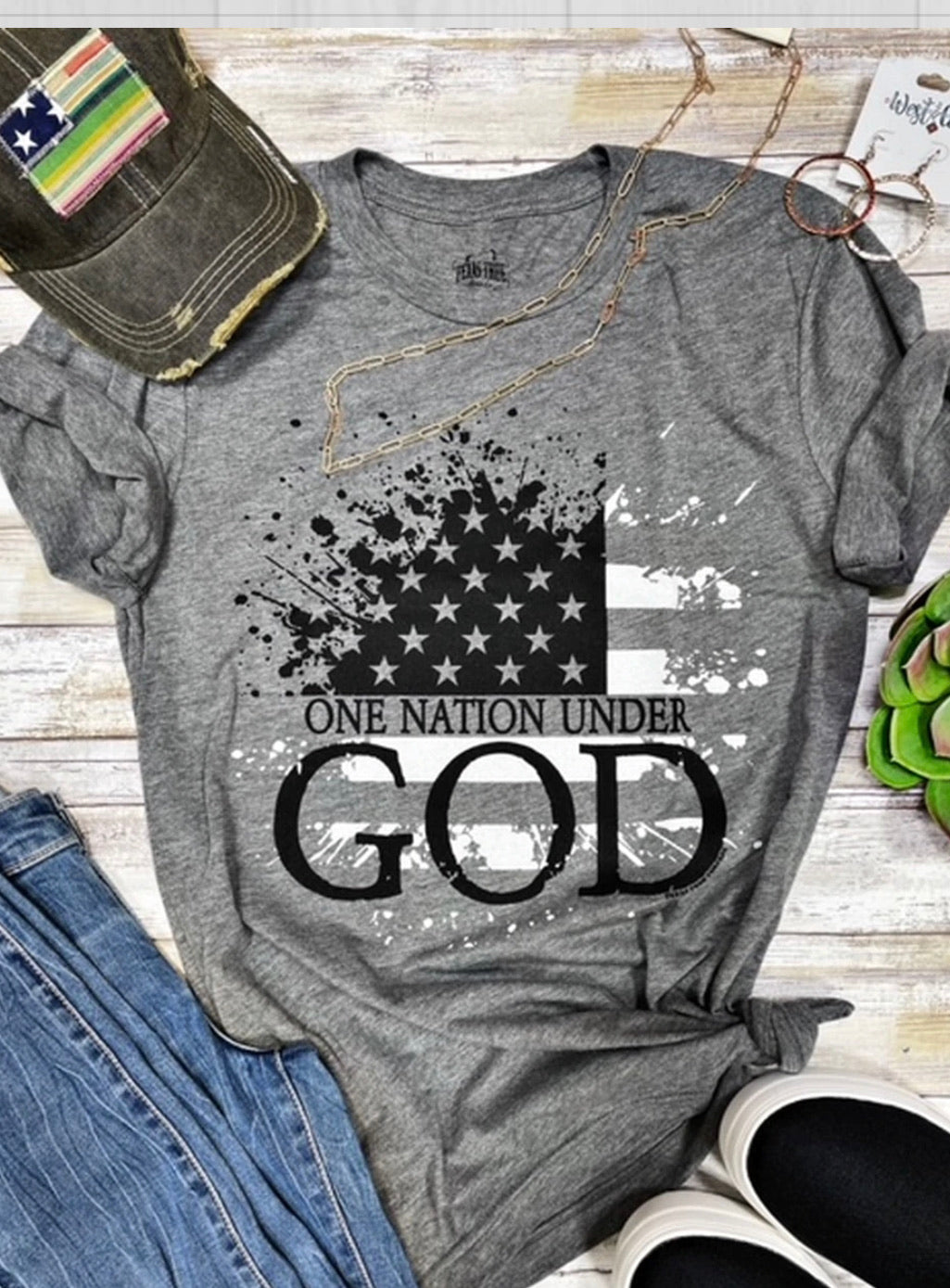 One Nation Under God Tee - Forever Western Boutique