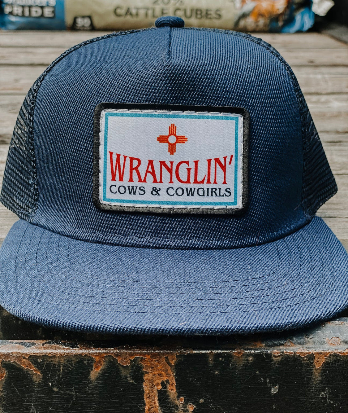Wranglin Cow & Cowgirls Patch Cap - Forever Western Boutique