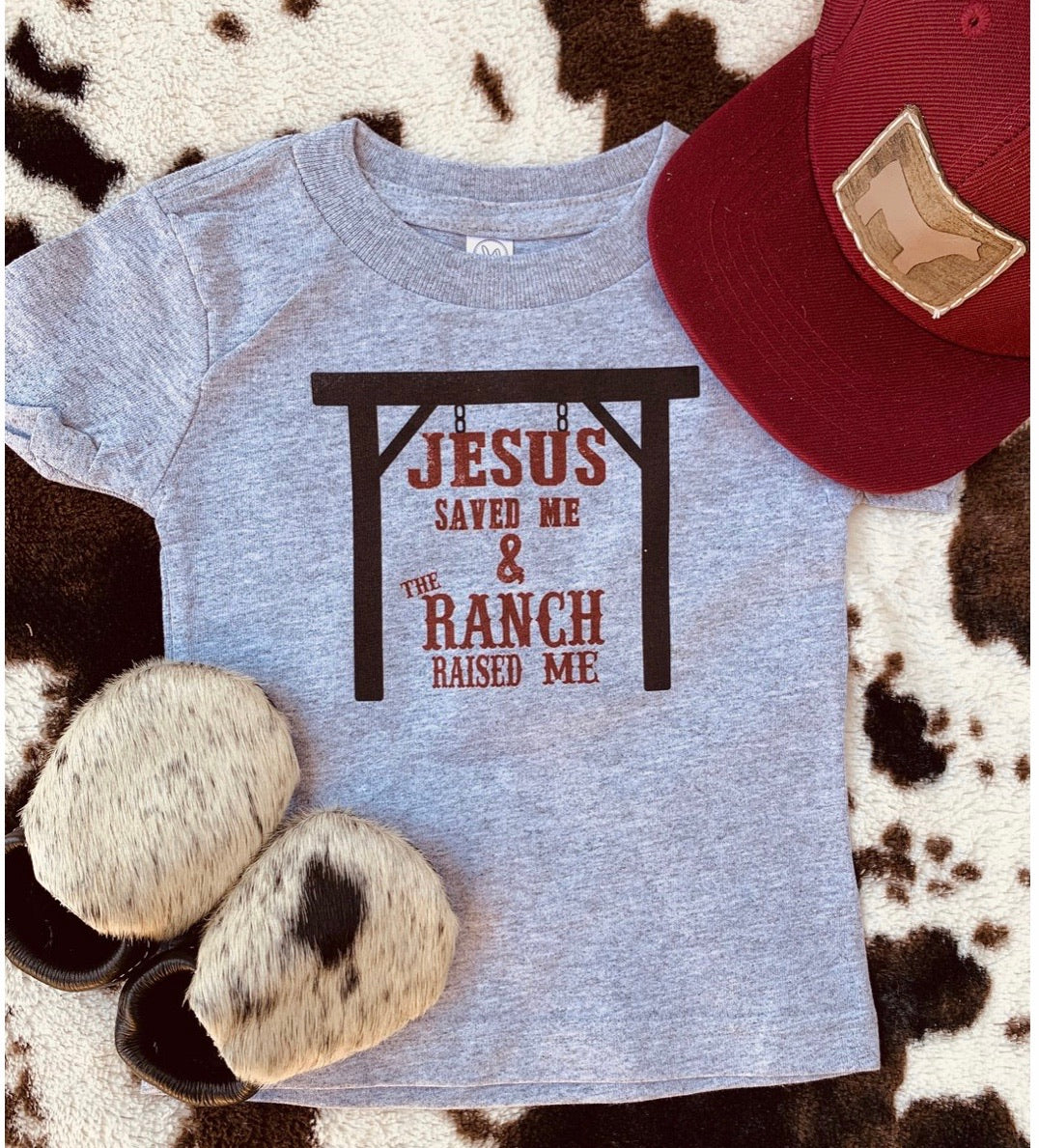 Jesus Saves & Ranch Raised Tee - Forever Western Boutique