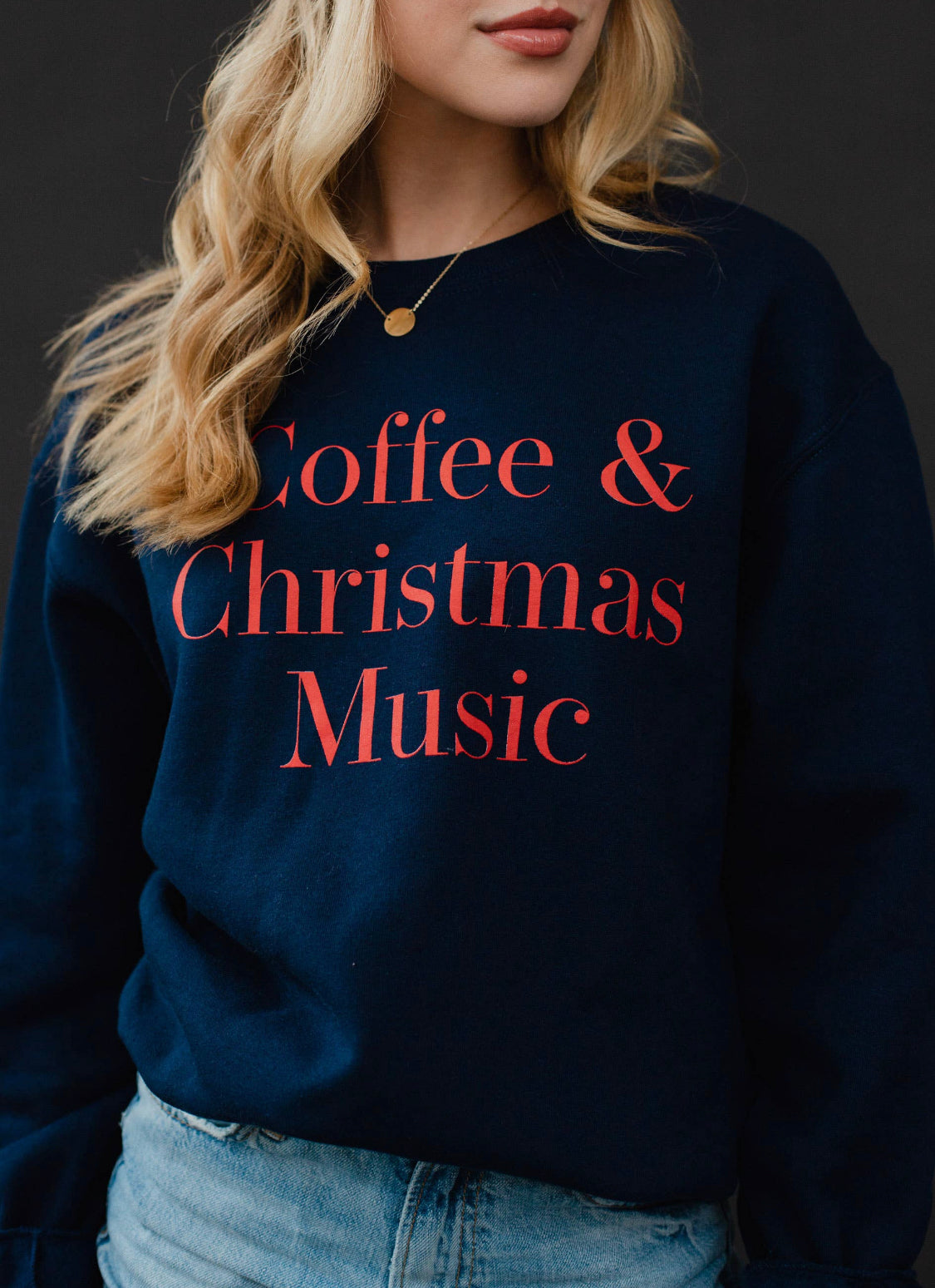 Coffee & Christmas Music Sweatshirt - Forever Western Boutique