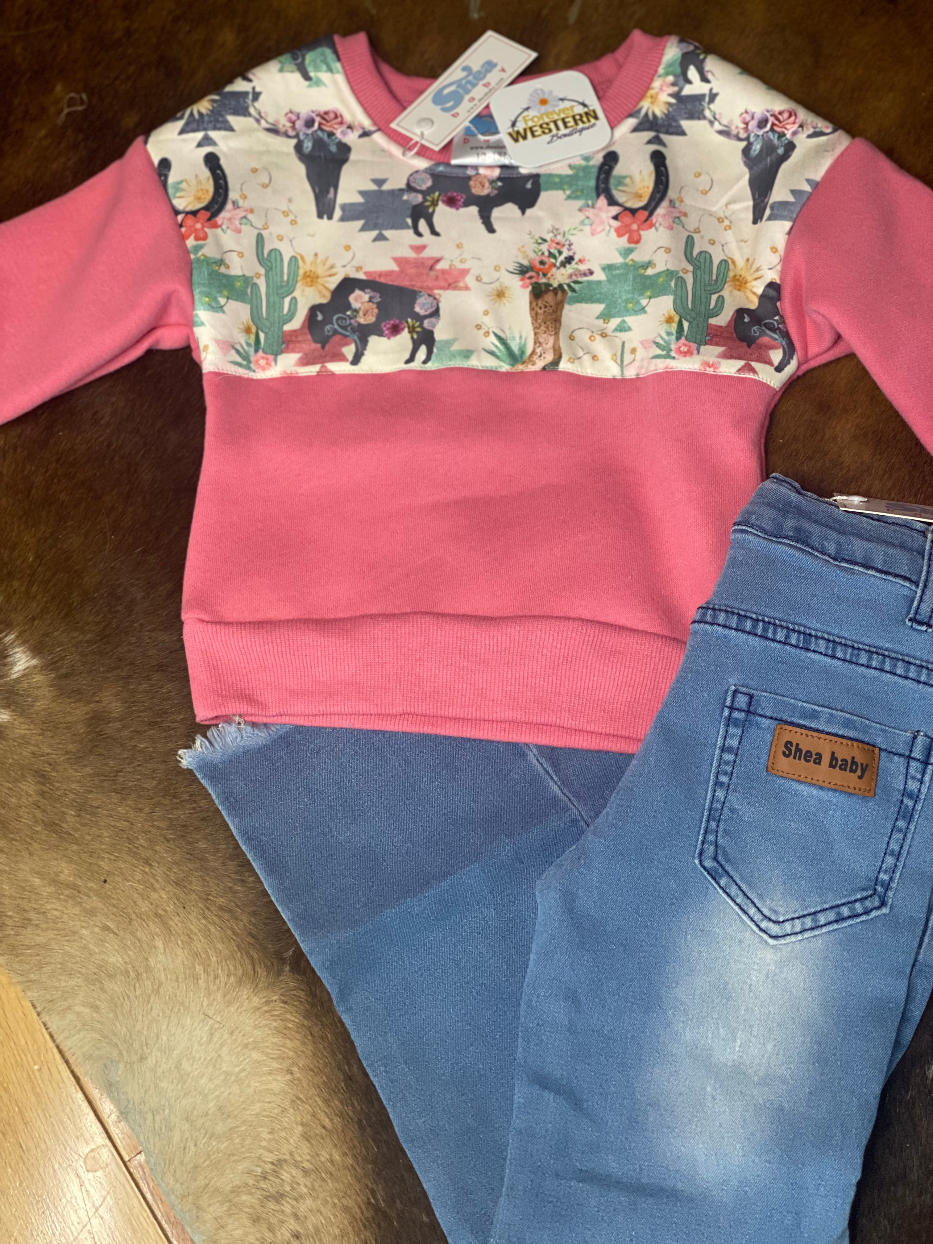 Pink Wild Buffalo Sweatshirt - Forever Western Boutique