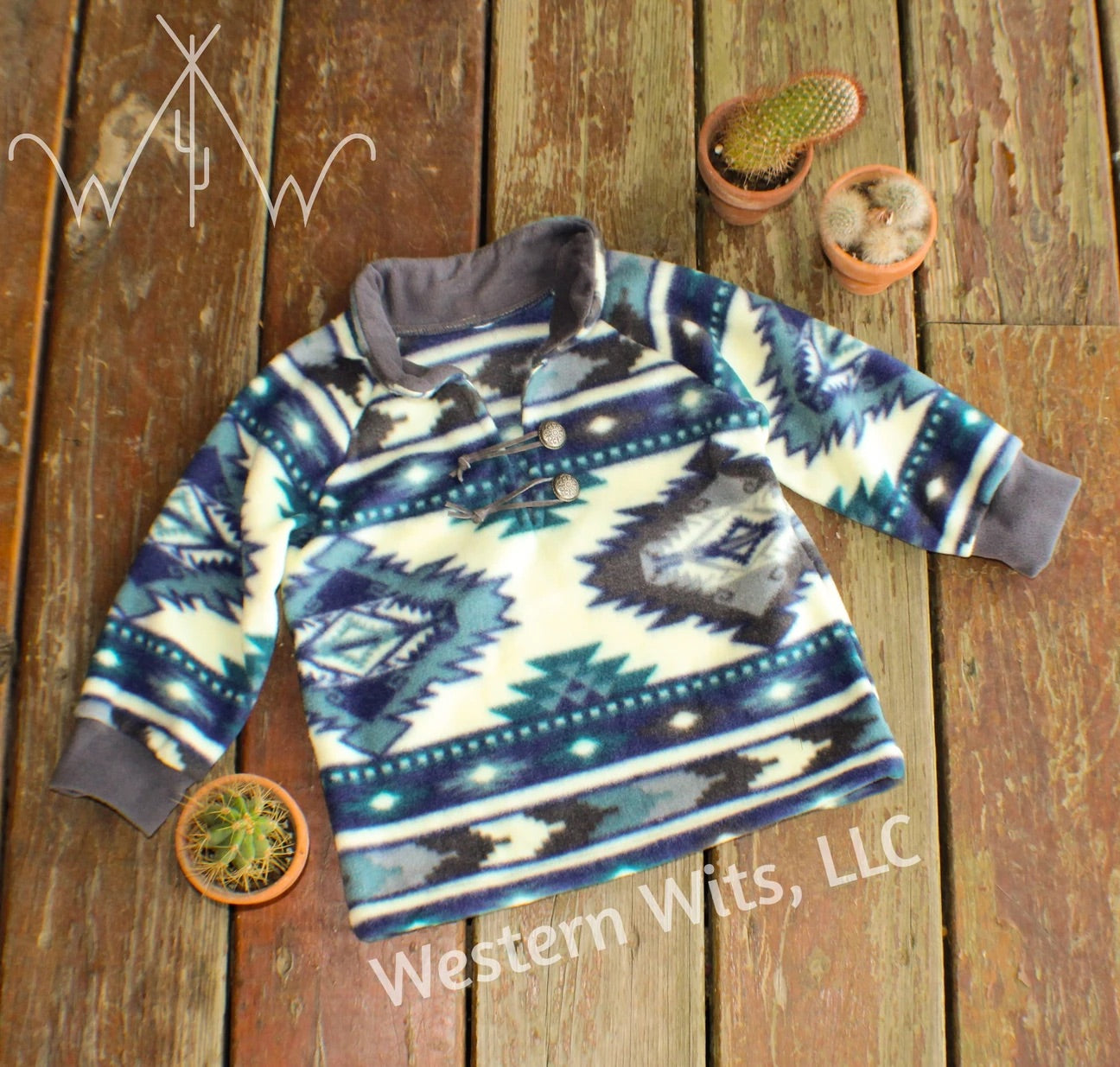 Toddler Icey Aztec Pullover - Forever Western Boutique