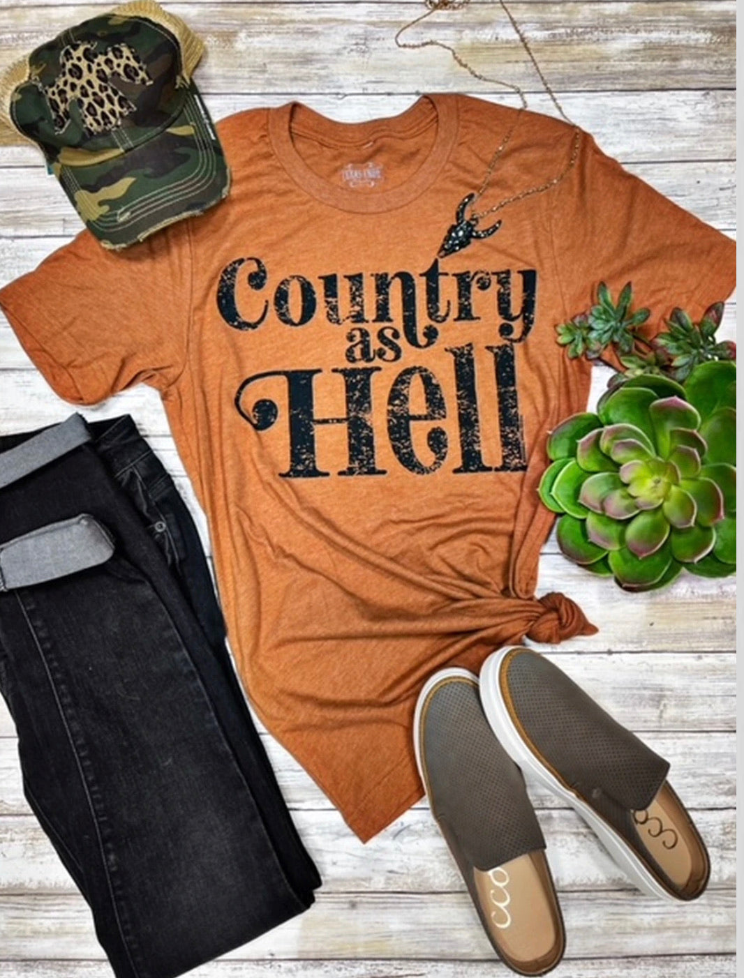 Country As Hell Tee - Forever Western Boutique