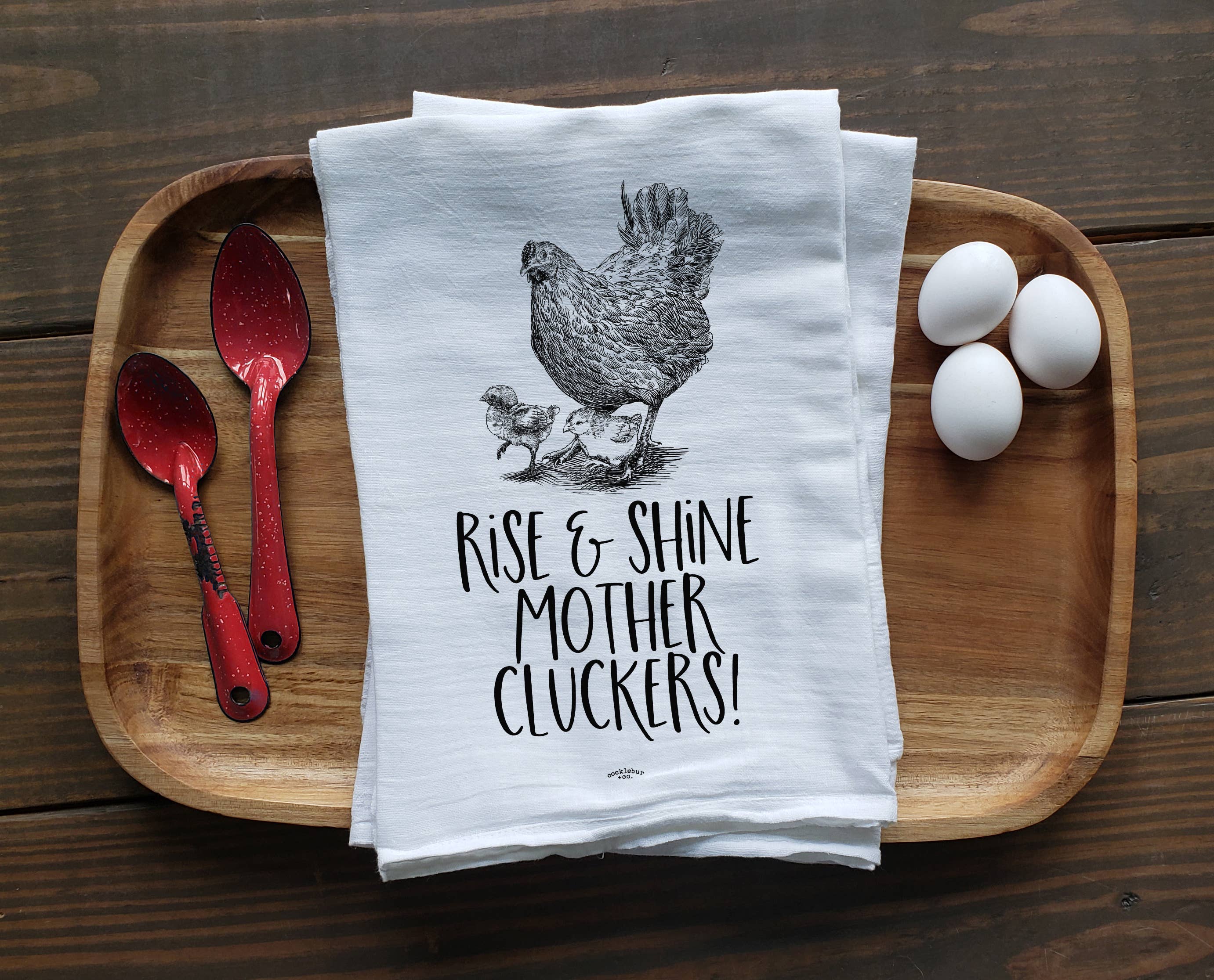 Rise and Shine - Chicken Tea Towel - Forever Western Boutique