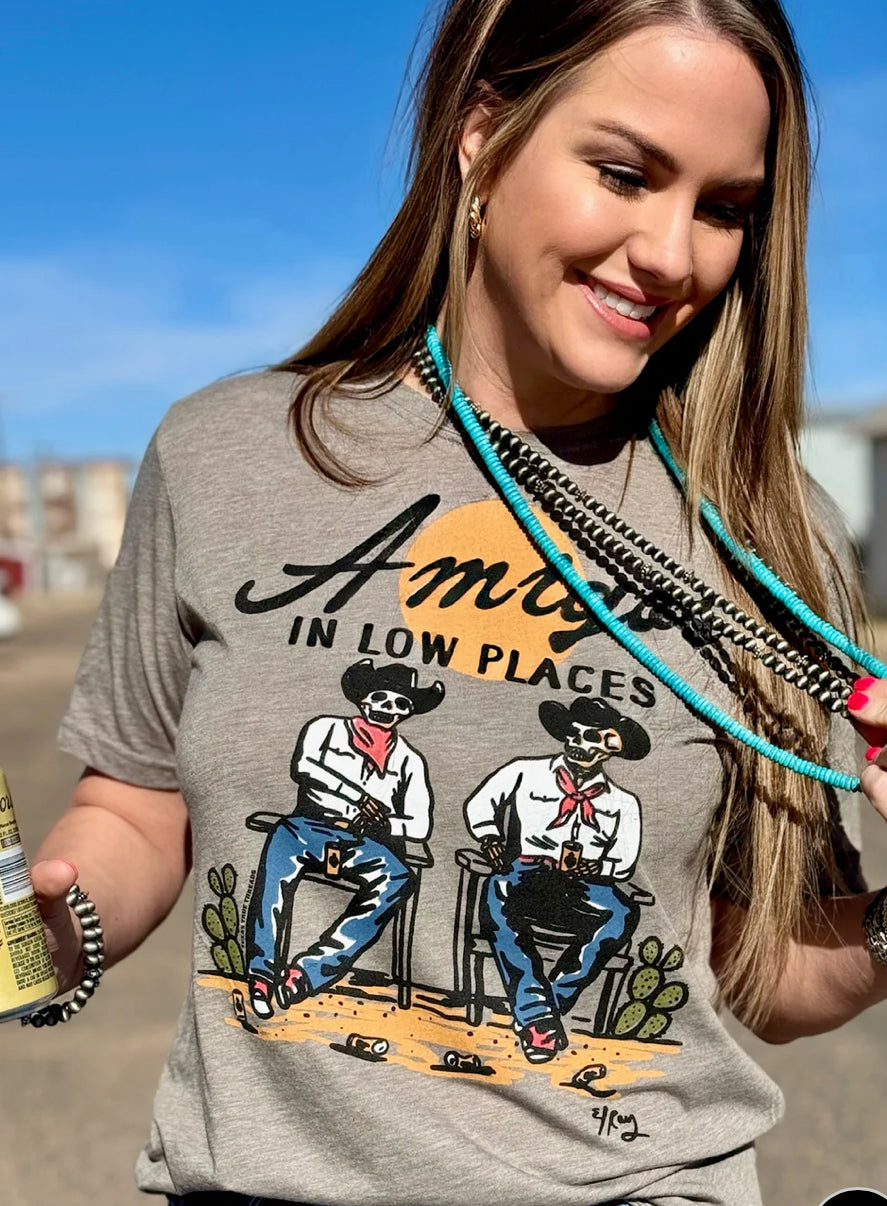 Amigos in Low Place Tee - Forever Western Boutique