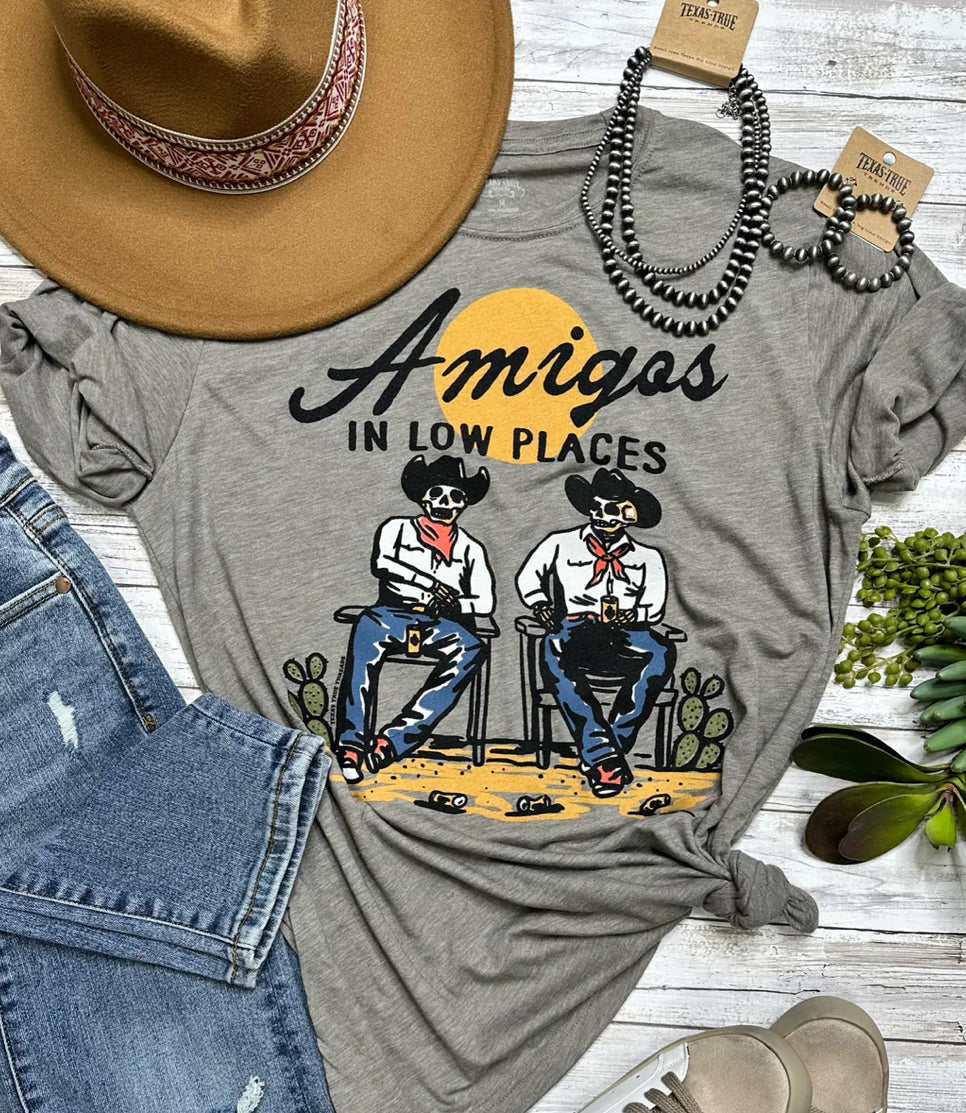 Amigos in Low Place Tee - Forever Western Boutique