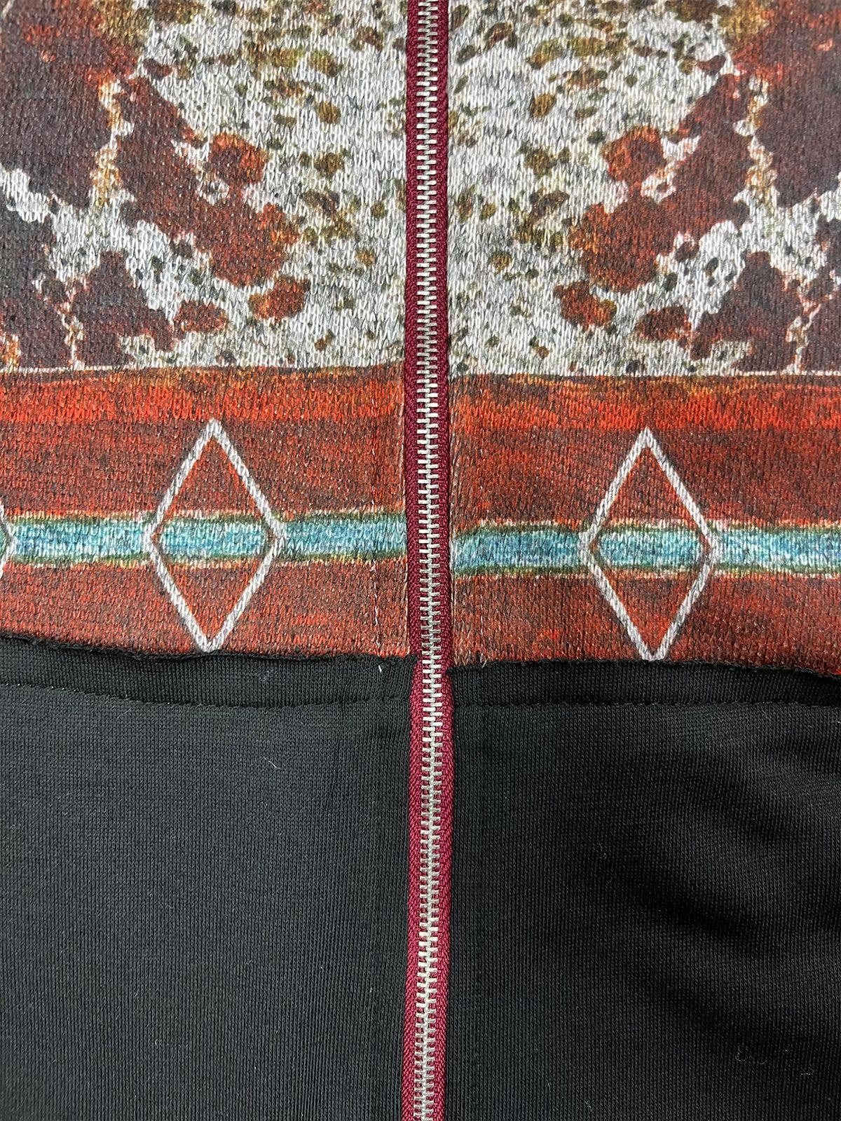 Aztec Zipper Pocket Vest Coat ZZKF251: Black / S - Forever Western Boutique