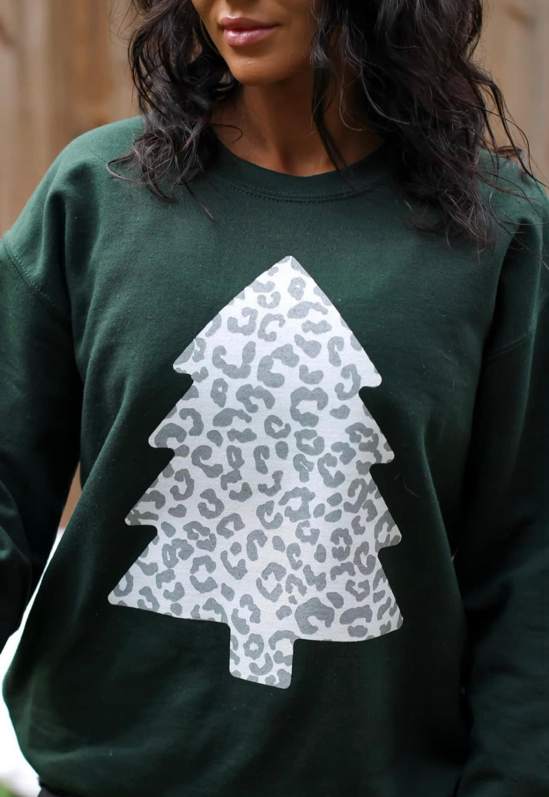 Snow Leopard Holiday Sweatshirt - Forever Western Boutique