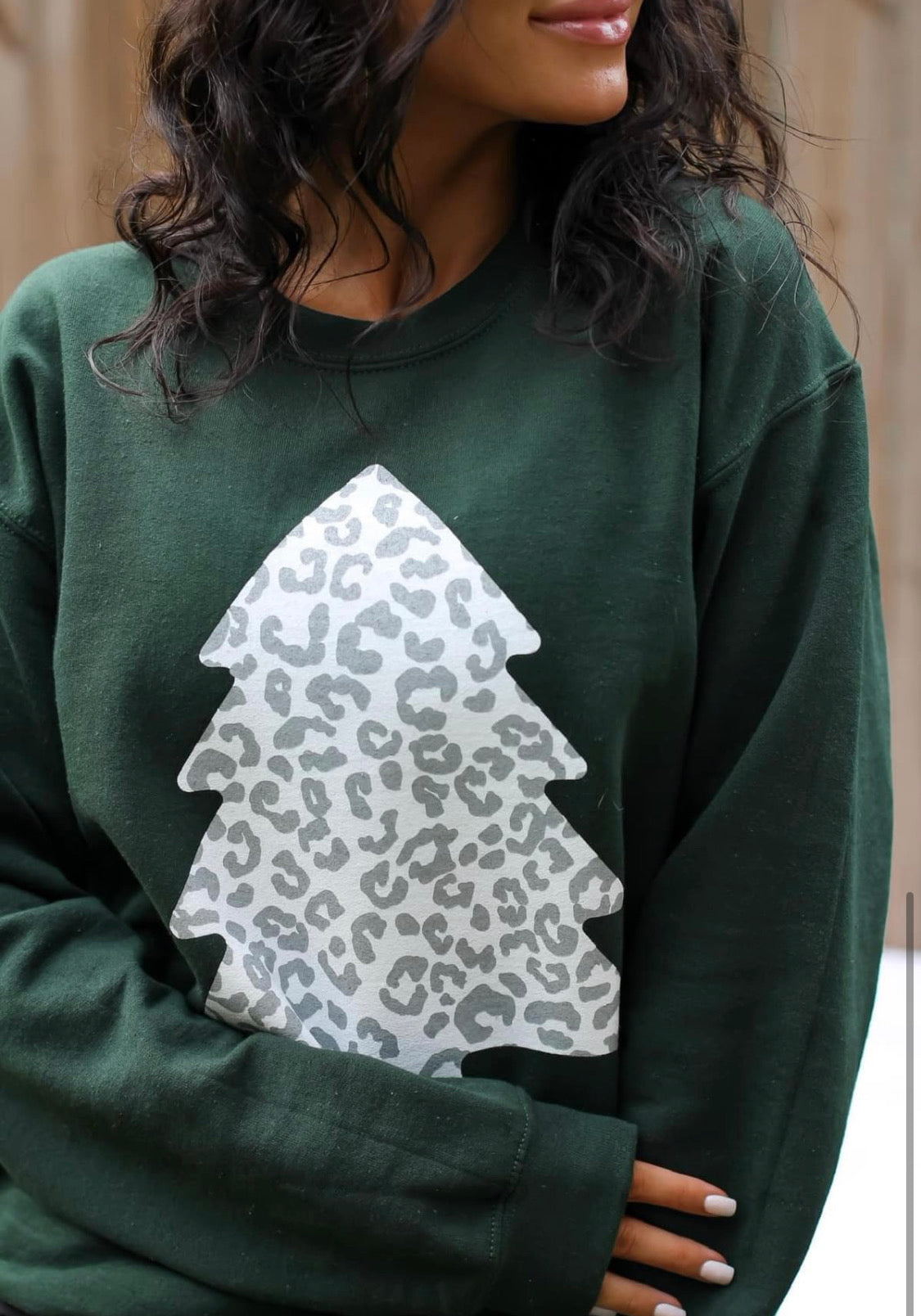 Snow Leopard Holiday Sweatshirt - Forever Western Boutique