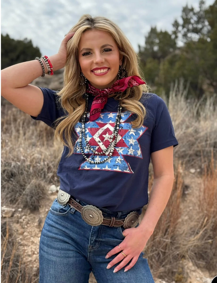 American Aztec Tee - Forever Western Boutique