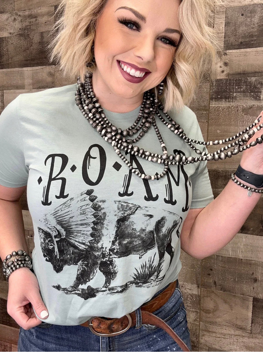 Roam Buffalo Tee - Forever Western Boutique