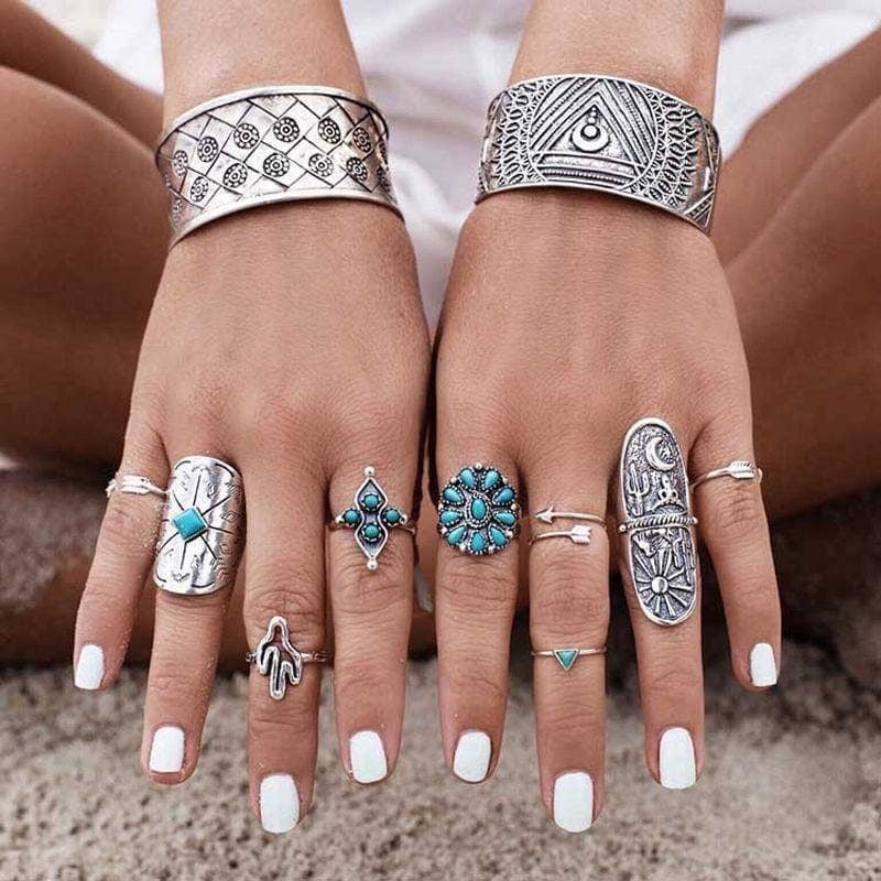Turquoise Ring Set - Forever Western Boutique