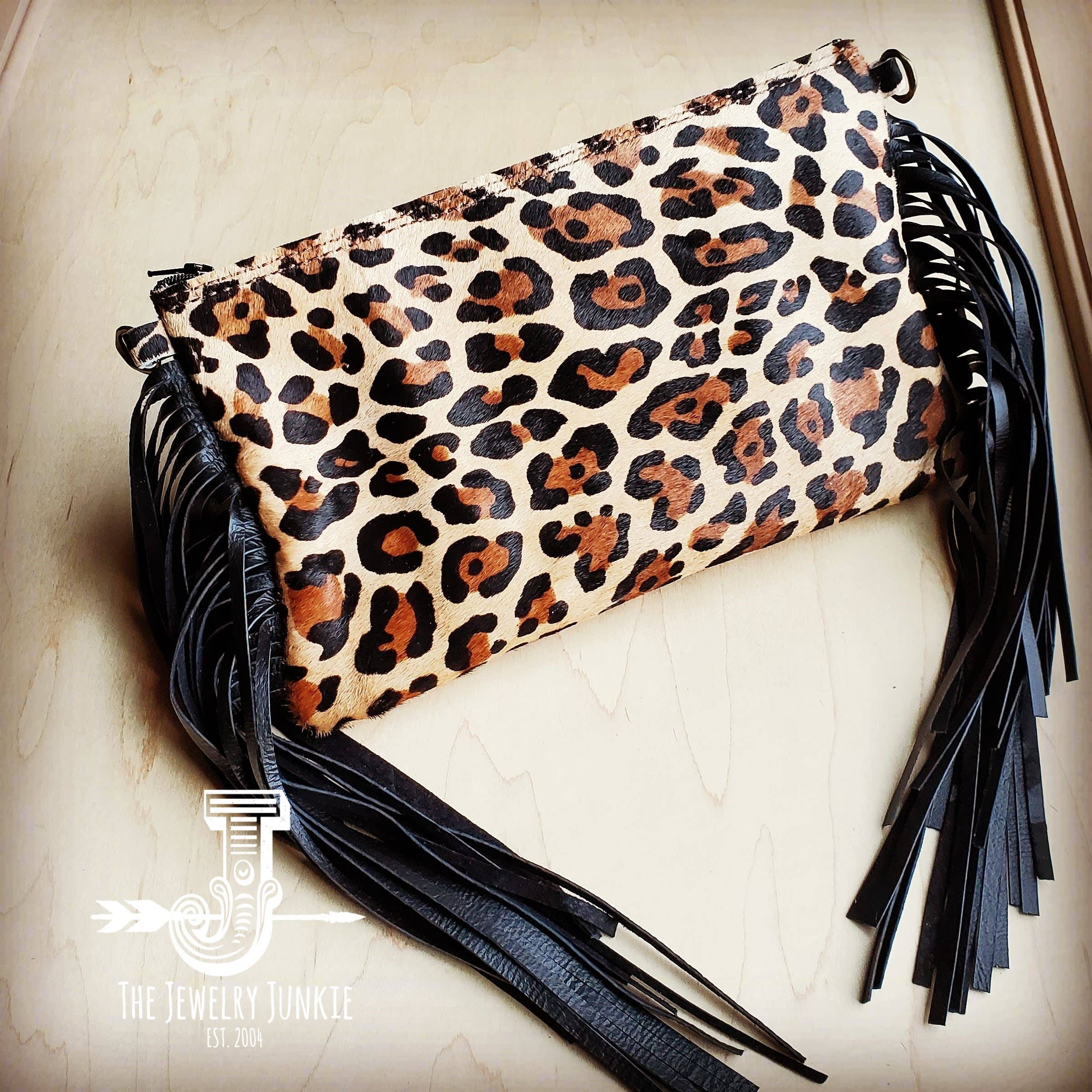 Leopard Hair-on-Hide Clutch Handbag 501b - Forever Western Boutique