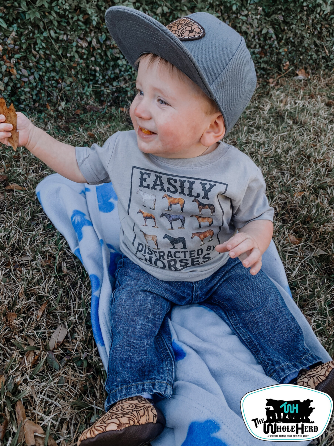 Easily Distracted By Horses Kids Tee - Forever Western Boutique