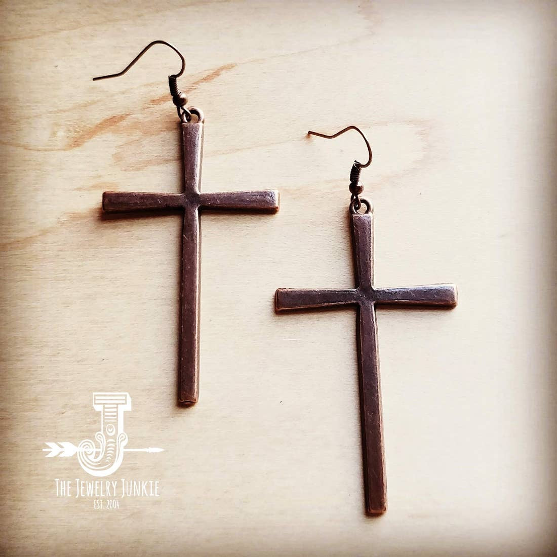 Copper Cross Earrings - Forever Western Boutique