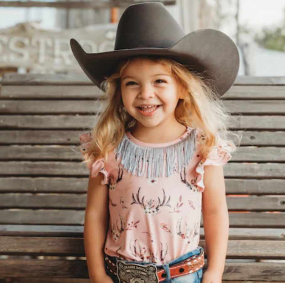 Antler Fringe Top Onesie & Shirt - Forever Western Boutique