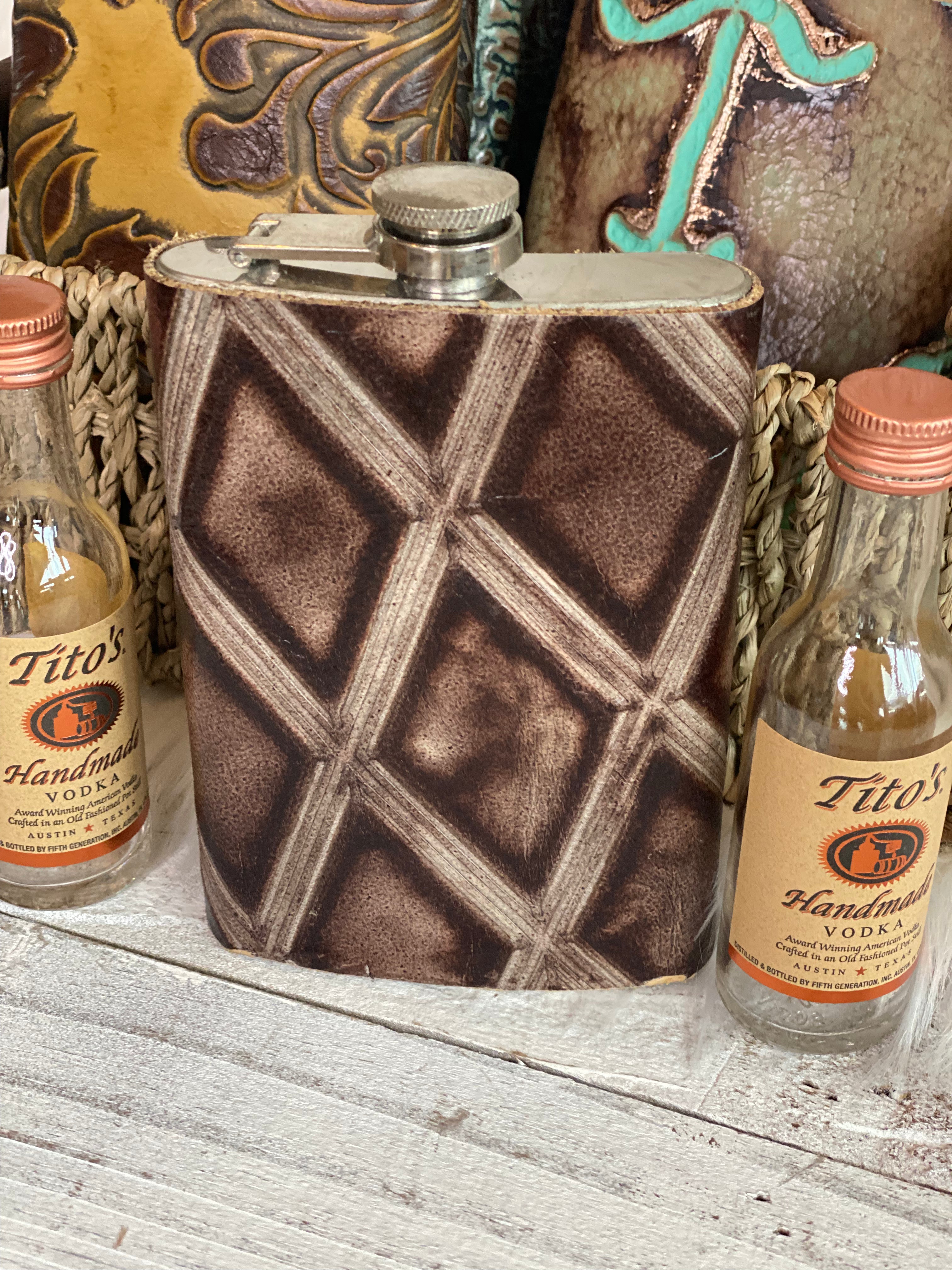 Leather Stainless Steel Flask - Forever Western Boutique
