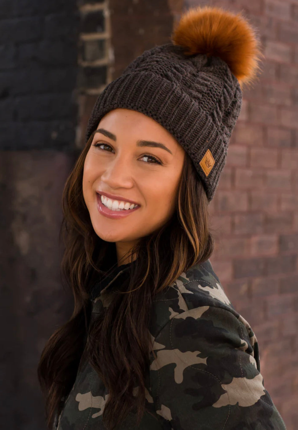 Brown Cable knit Hat - Forever Western Boutique