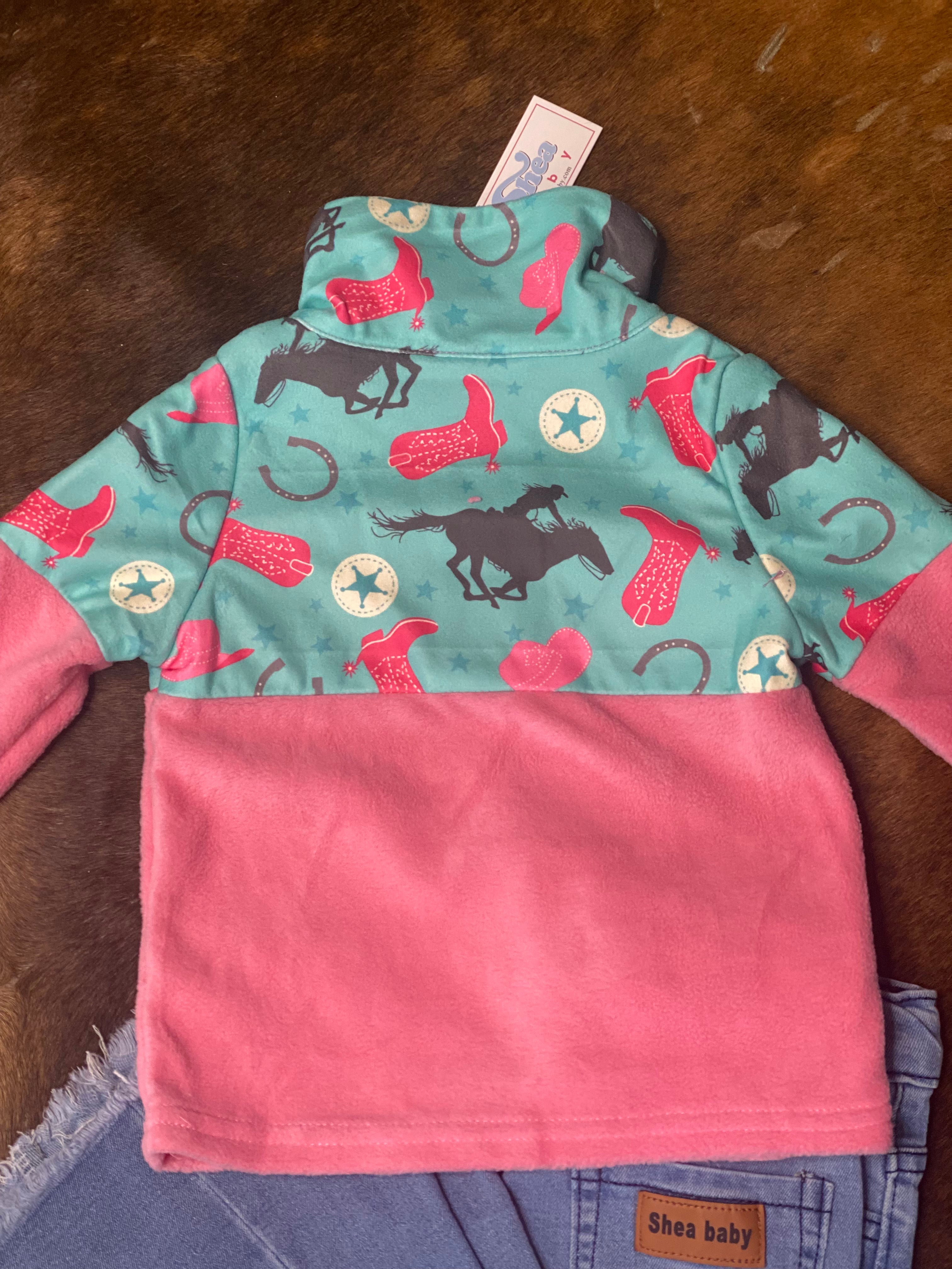 Pink Cowgirl Fleece Zip Up Sweatshirt - Forever Western Boutique