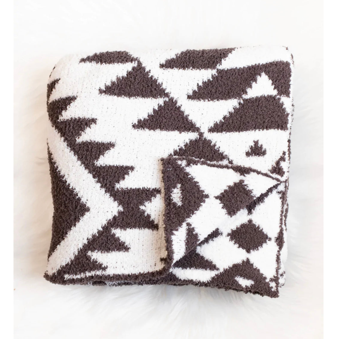 Brown & Cream Aztec Blanket - Forever Western Boutique