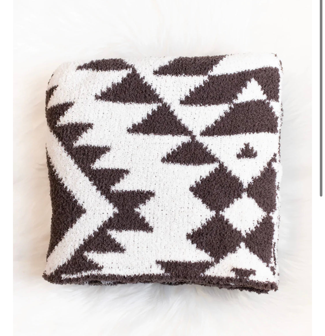 Brown & Cream Aztec Blanket - Forever Western Boutique