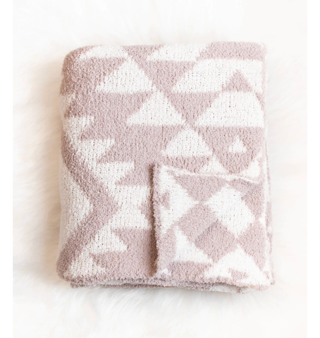 Beige & Cream Aztec Blanket - Forever Western Boutique