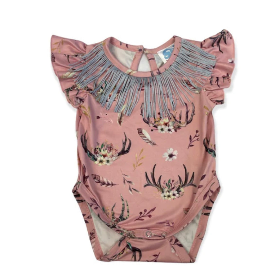 Antler Fringe Top Onesie & Shirt - Forever Western Boutique