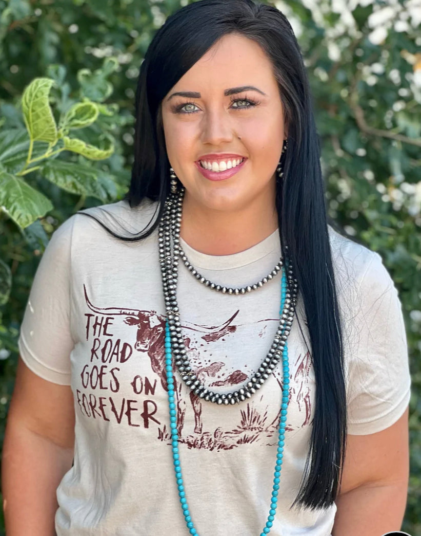 The Road Goes On Forever Tee - Forever Western Boutique