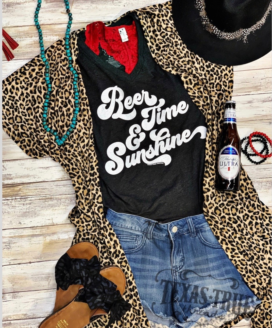 B**r Time & Sunshine V Neck - Forever Western Boutique