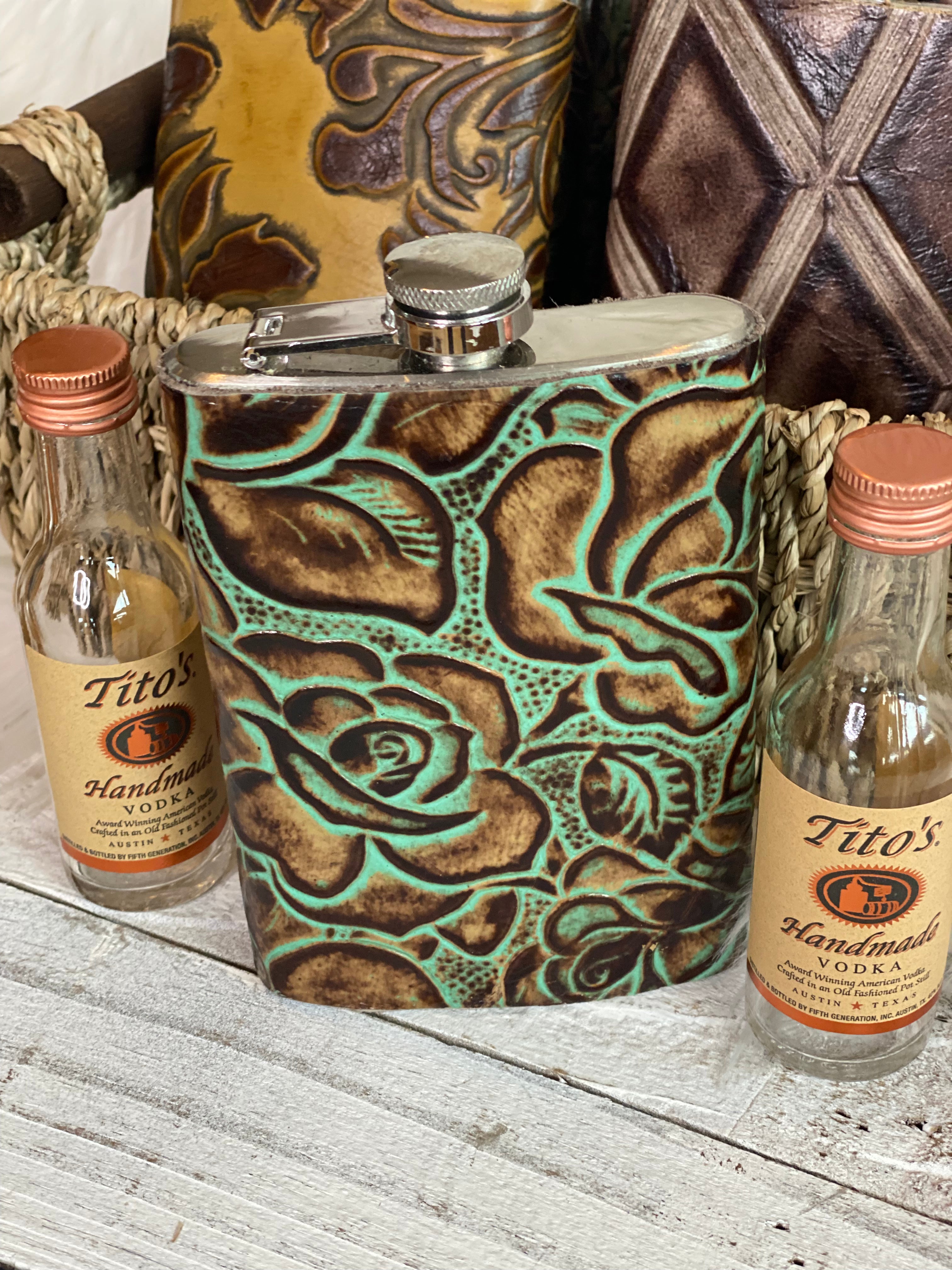 Leather Stainless Steel Flask - Forever Western Boutique