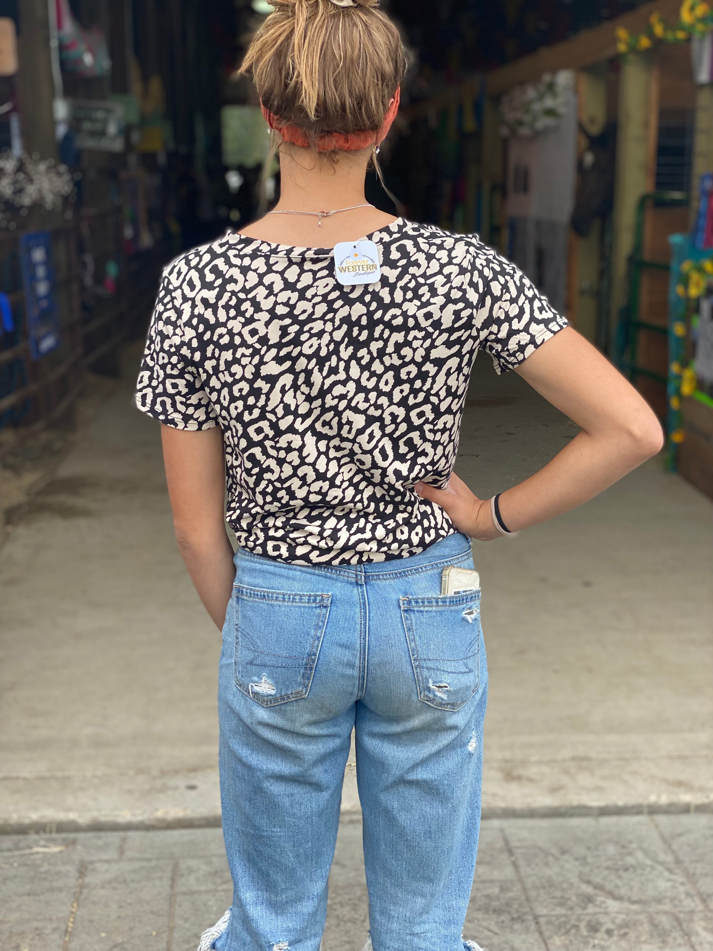 The Fern Leopard Top - Forever Western Boutique