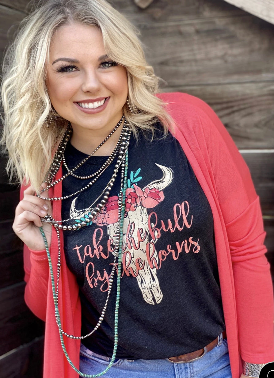 Take the Bull by the Horns Tee - Forever Western Boutique