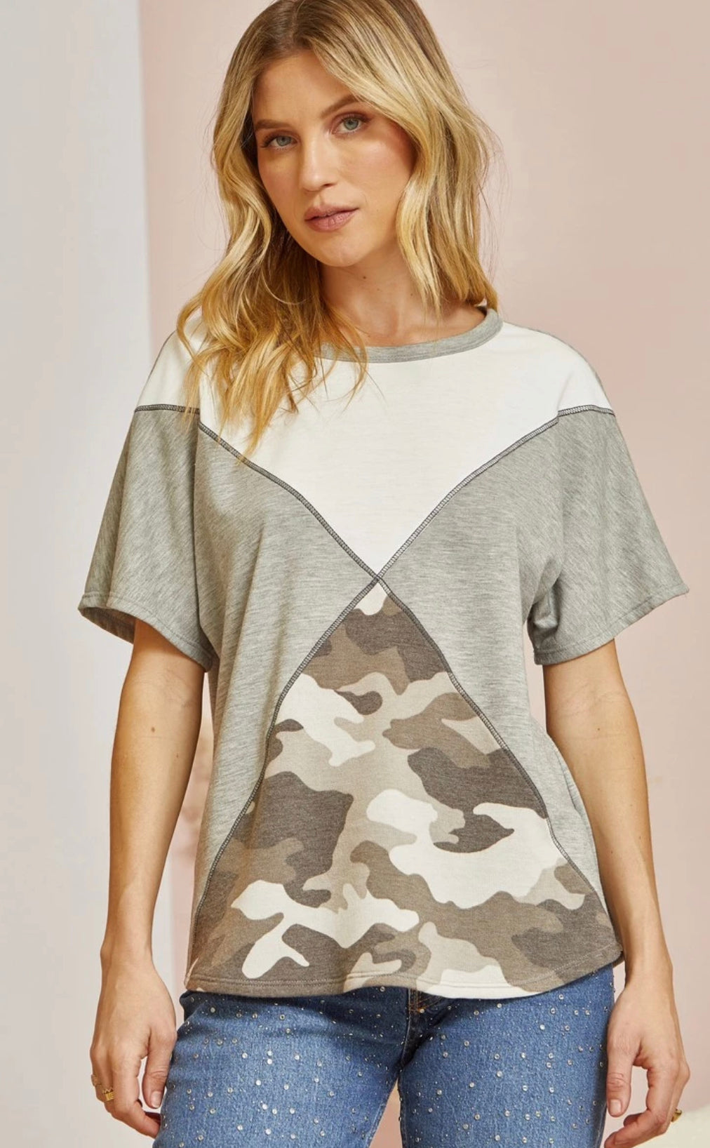 Camo Block Top - Forever Western Boutique