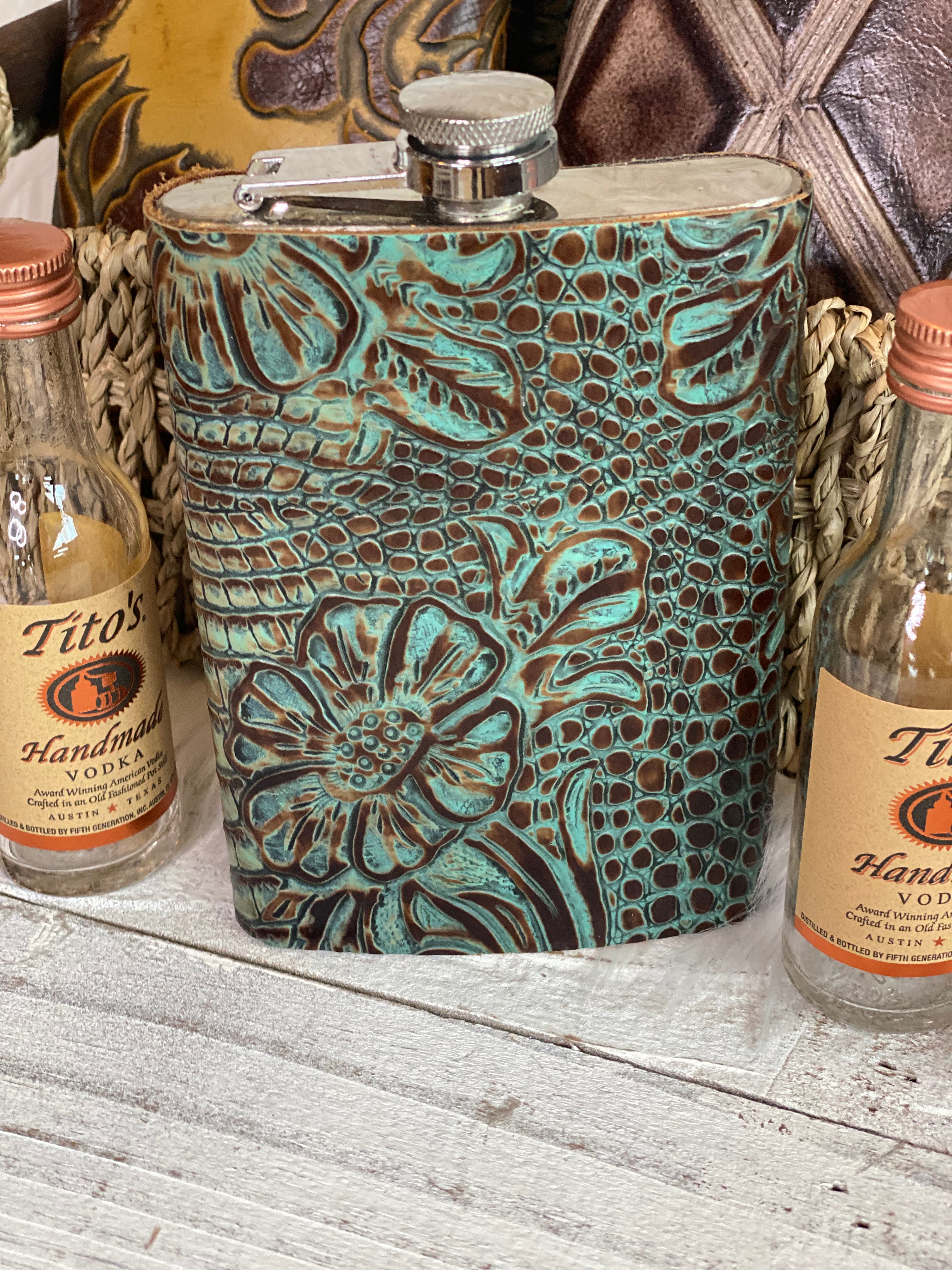 Leather Stainless Steel Flask - Forever Western Boutique