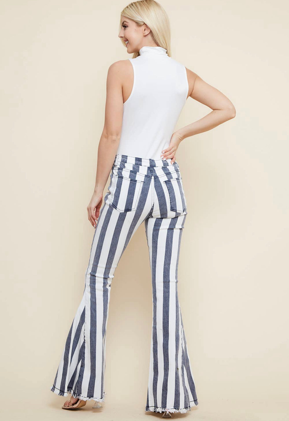 IVORY GREY Boho Flares Plus - Forever Western Boutique