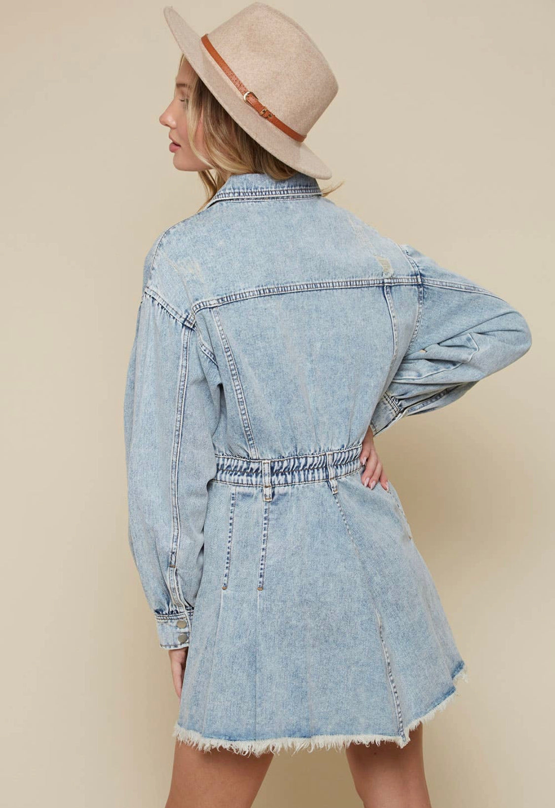 LIGHT DENIM DRESS - Forever Western Boutique