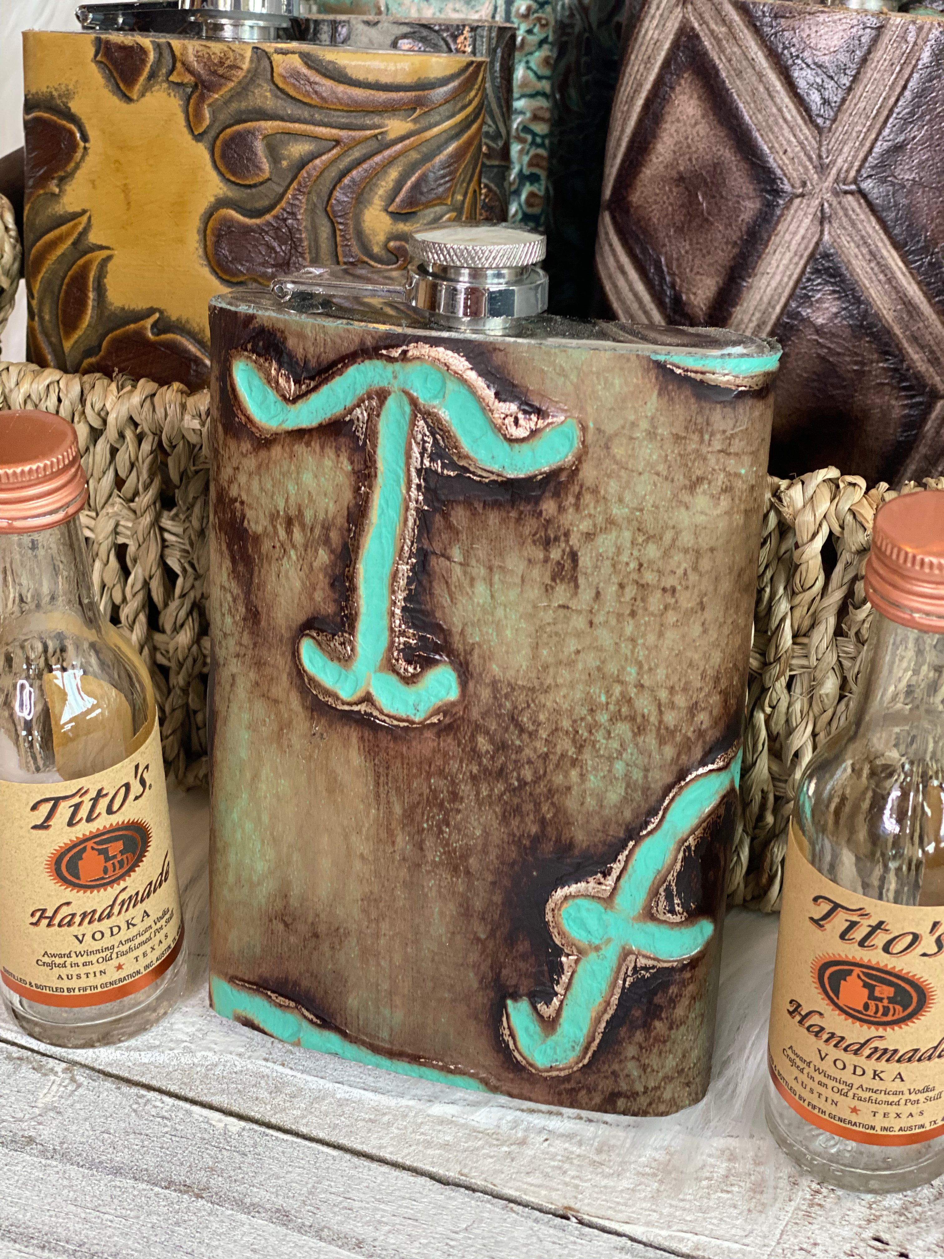 Leather Stainless Steel Flask - Forever Western Boutique