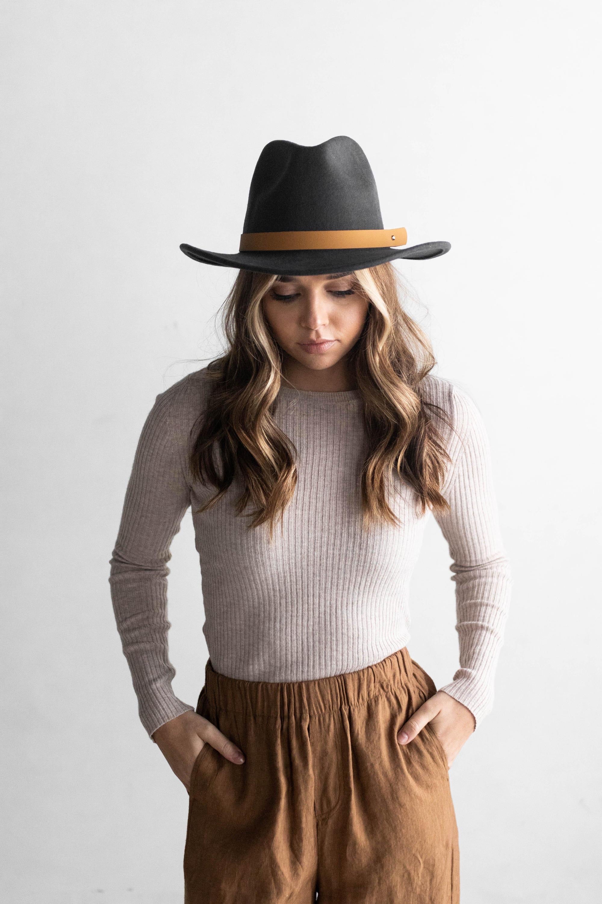 Leo Dark Gray-Fedora Hat - Forever Western Boutique