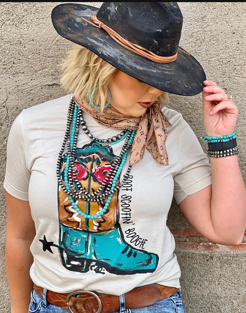 Boot Scootin’ Boogie Tee - Forever Western Boutique