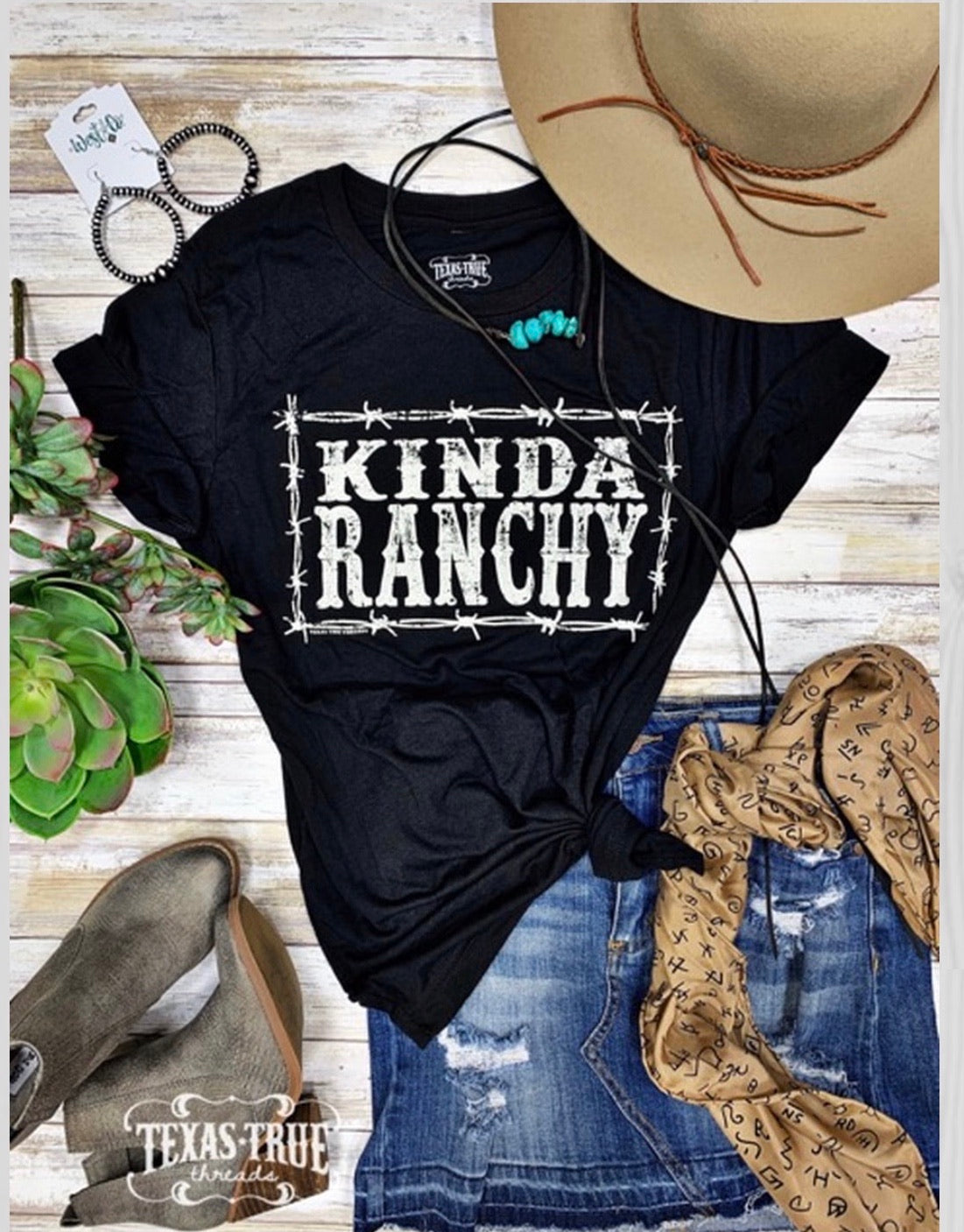 Kinda Ranchy Tee - Forever Western Boutique