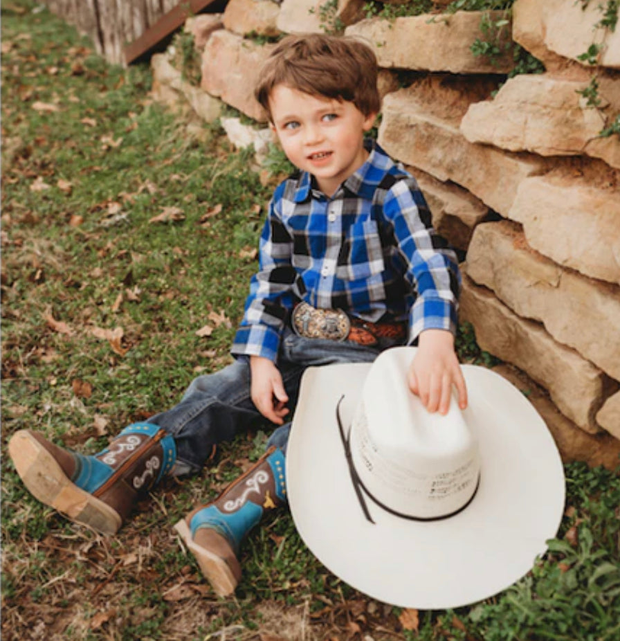 “Nash” Longhorn Toddler/ Kids Boots - Forever Western Boutique